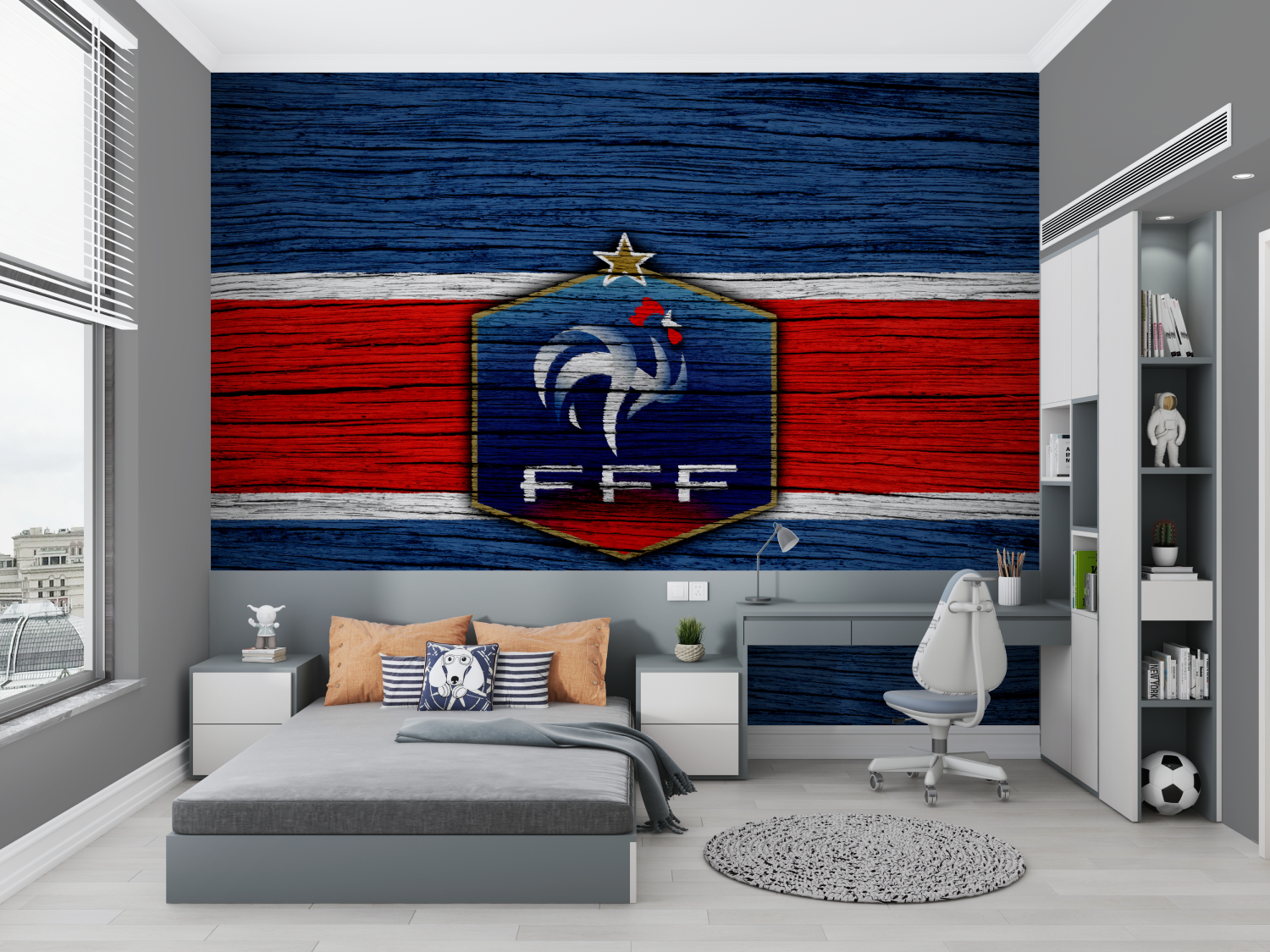 Papier peint equipe de france foot chambre petit