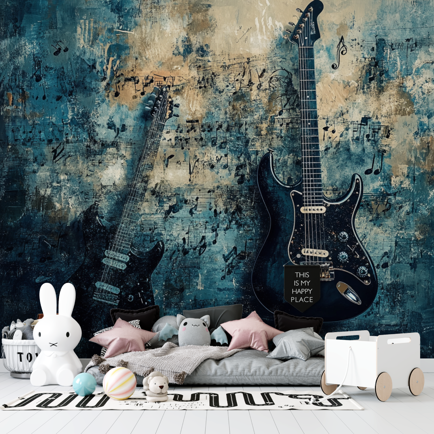 Papier peint guitare co tapisserie garcon