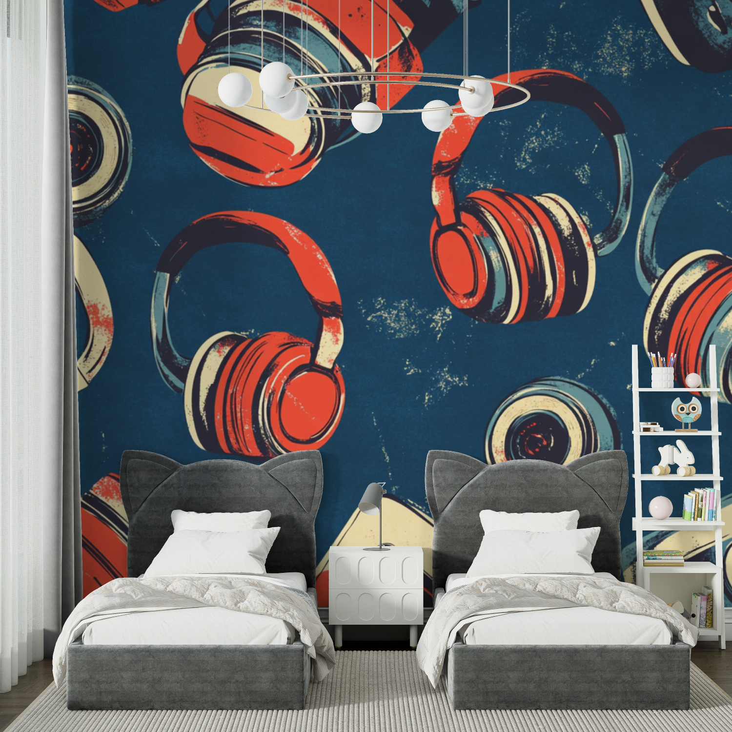 Papier peint casque de jeu retro chambre spiderman