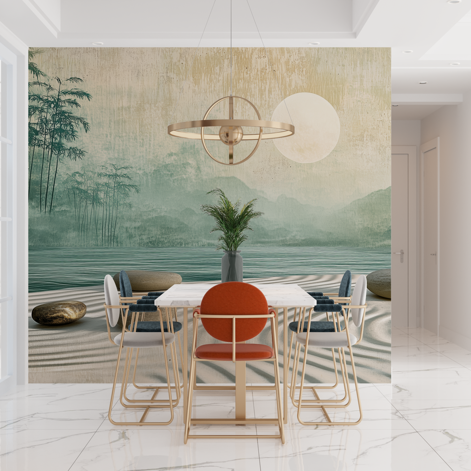 Papier Peint Zen Pour Chambre - contemporain