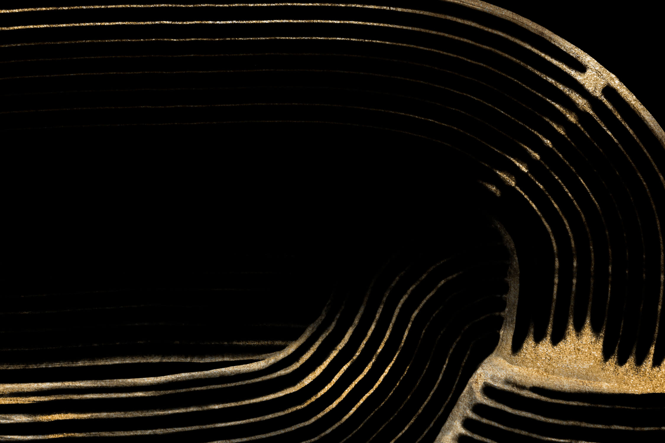 Papier Peint Noir Et Doré