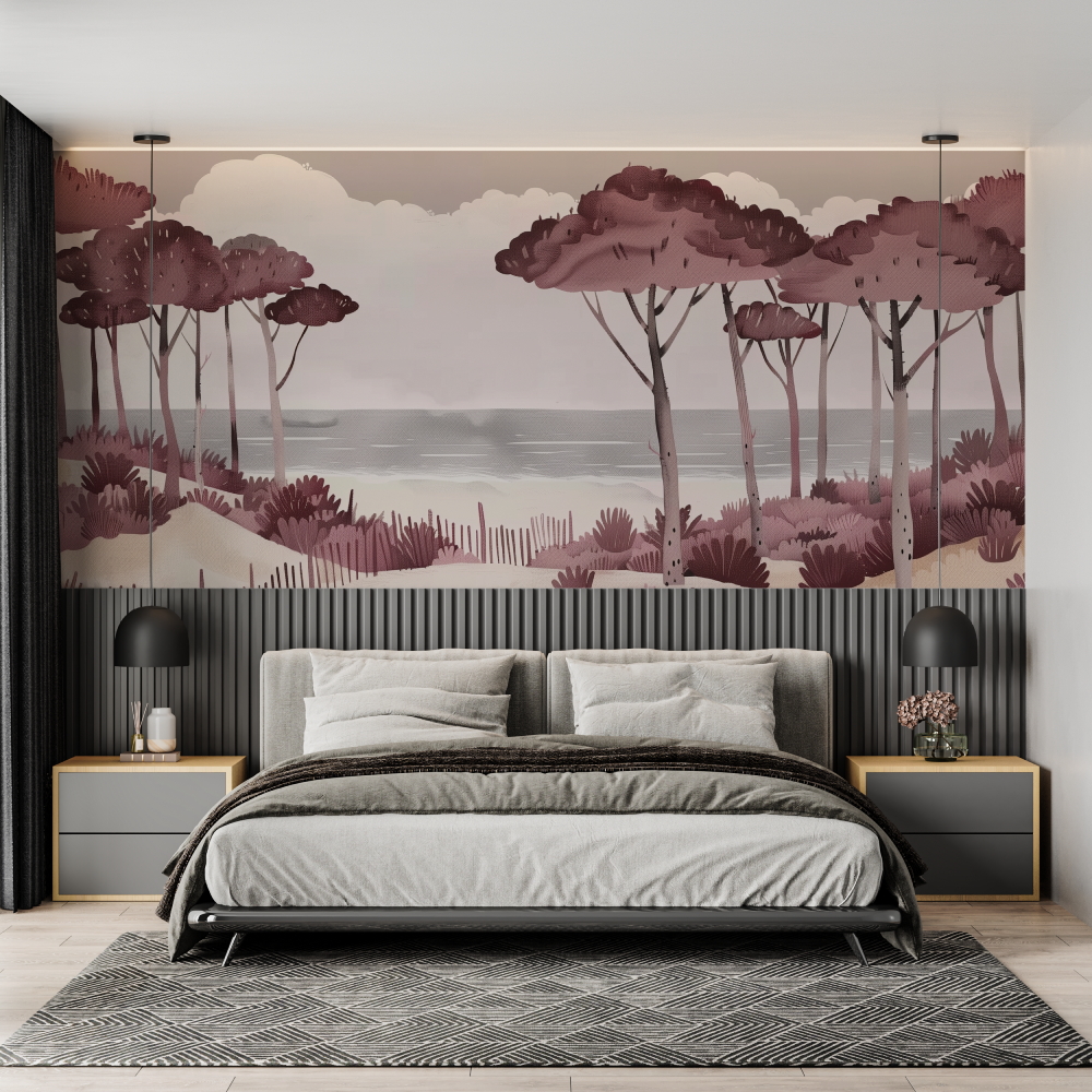 Papier peint panoramique paysag...se chambre adulte tendance