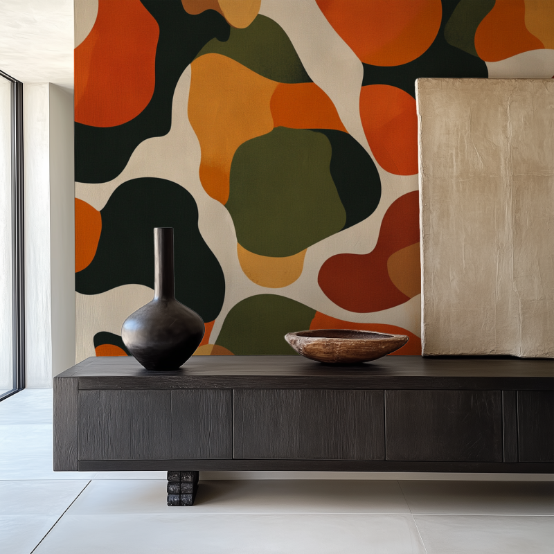 Papier peint vintage moche salle manger papier