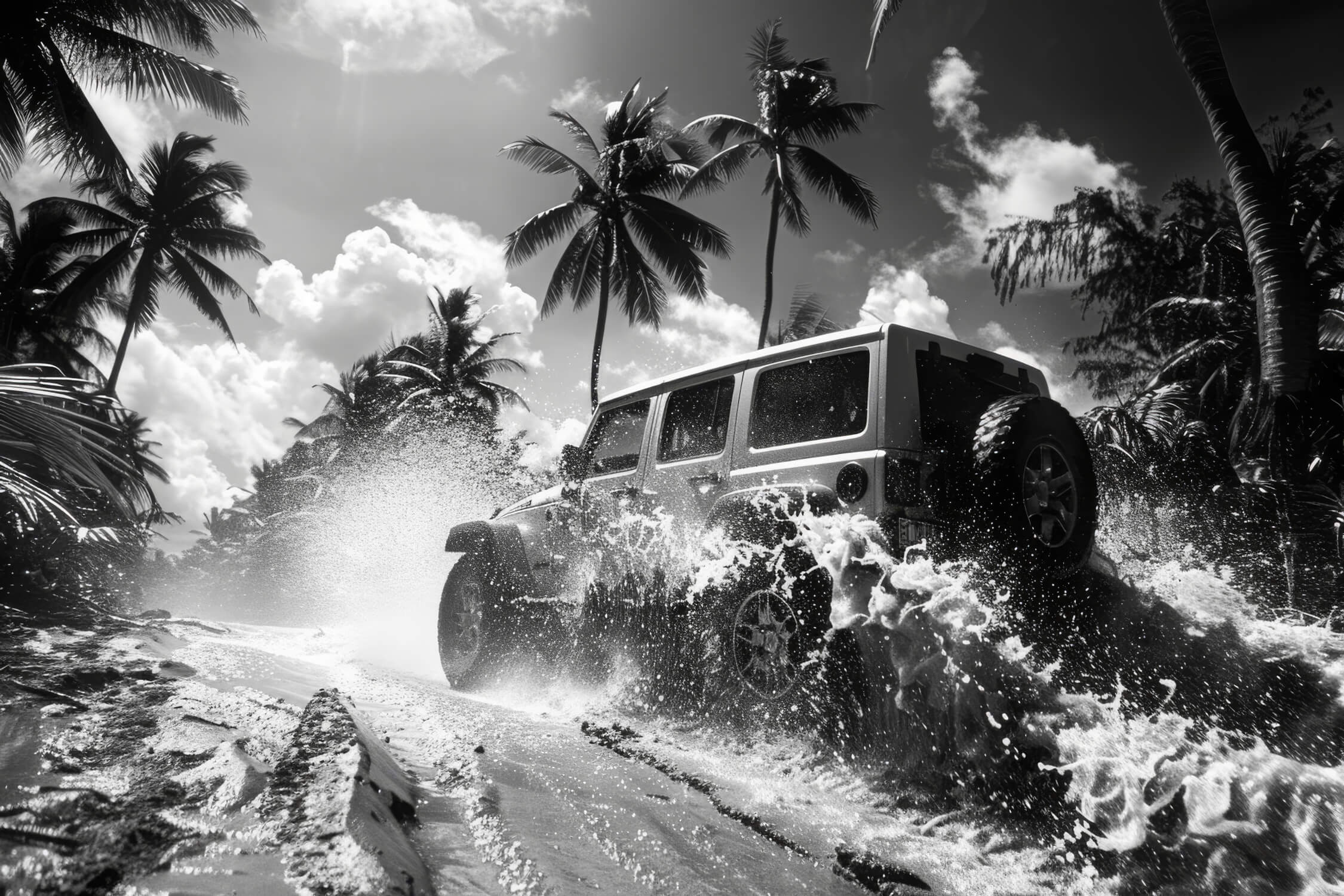 Papier Peint Noir Et Blanc Rally Miami