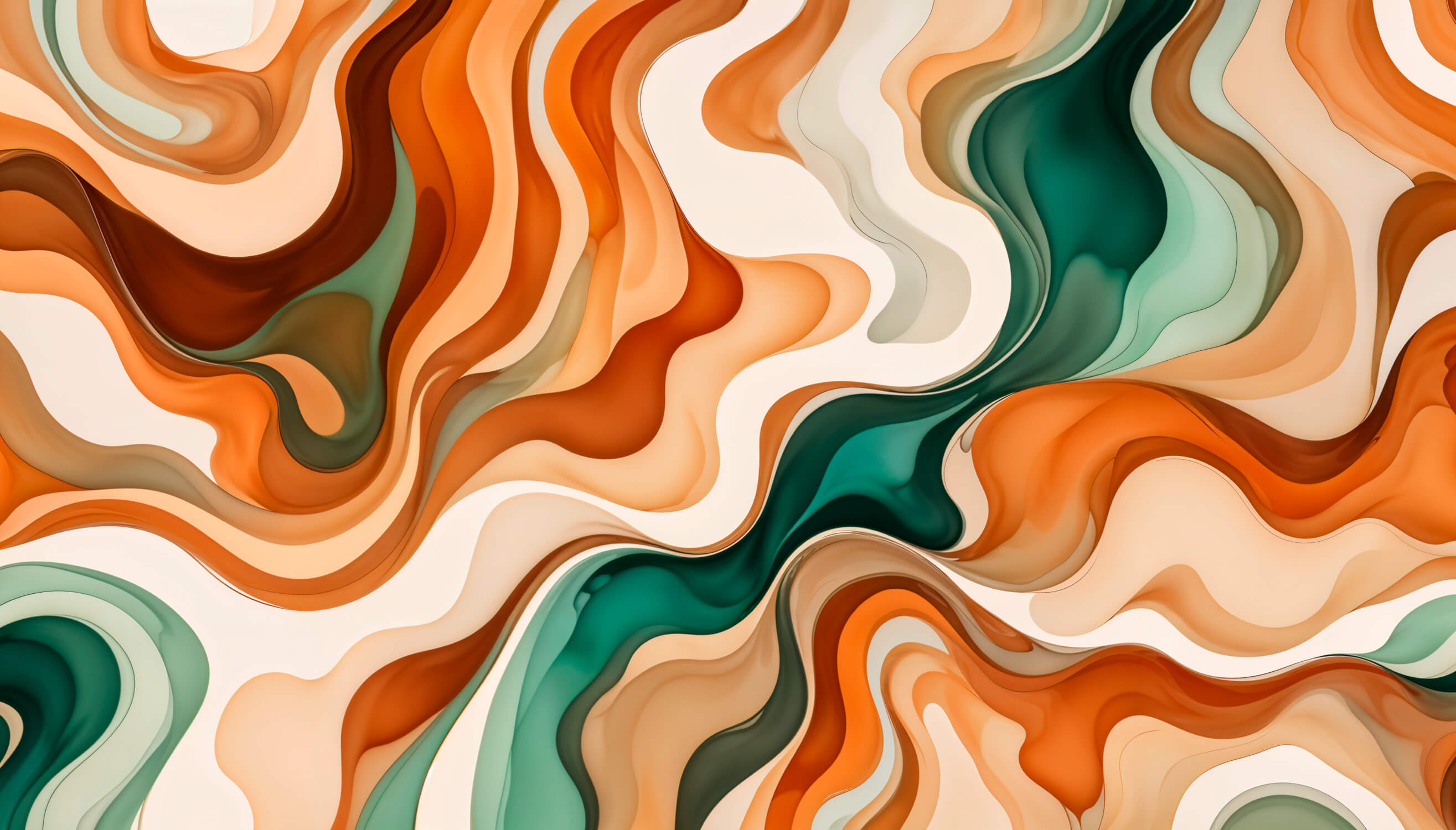 Papier Peint Vert Et Orange