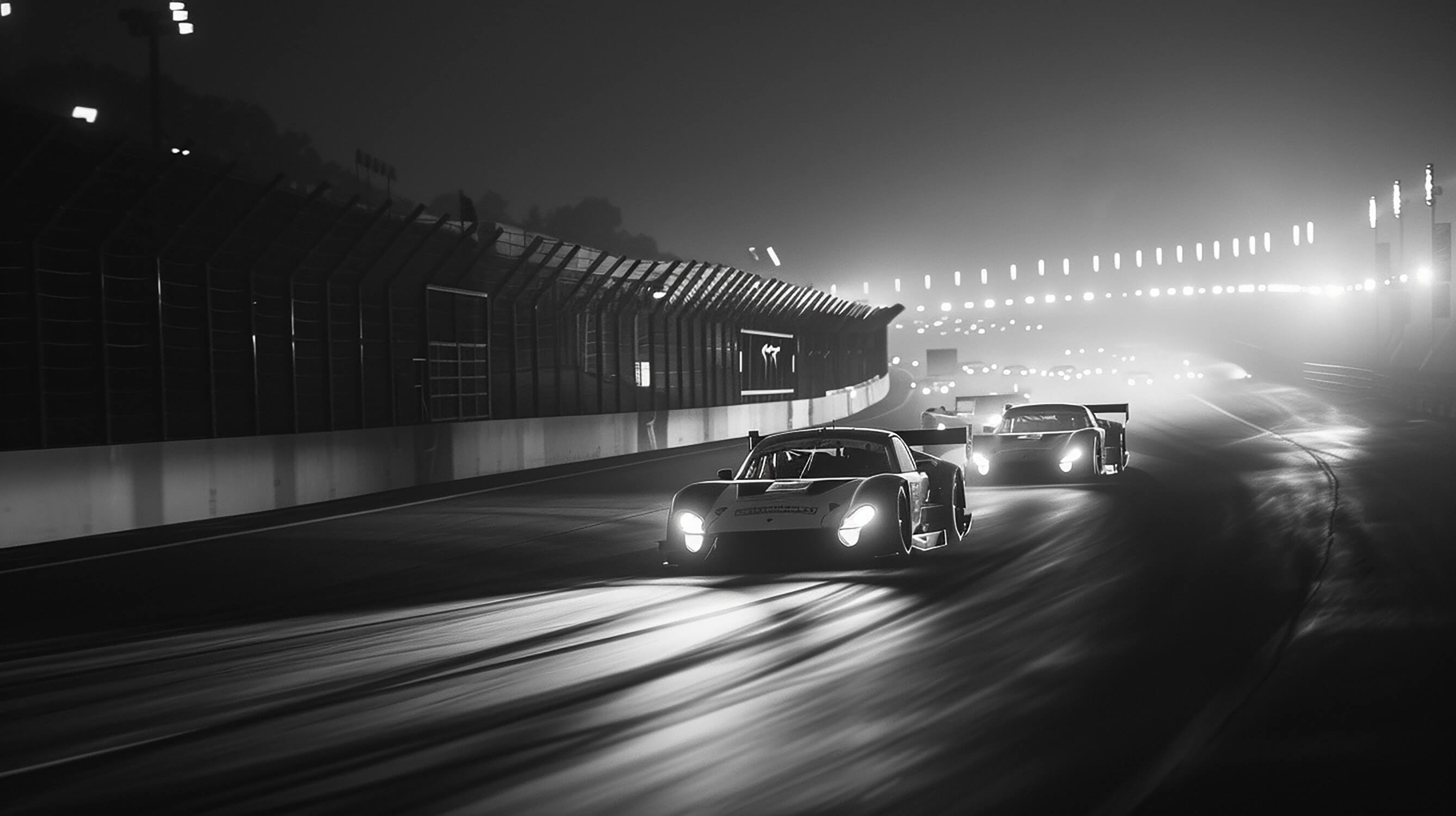 Papier Peint Voiture De Course Noir Et Blanc