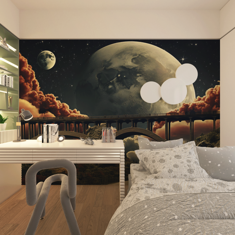 Papier peint espace chambre chambre adolescents