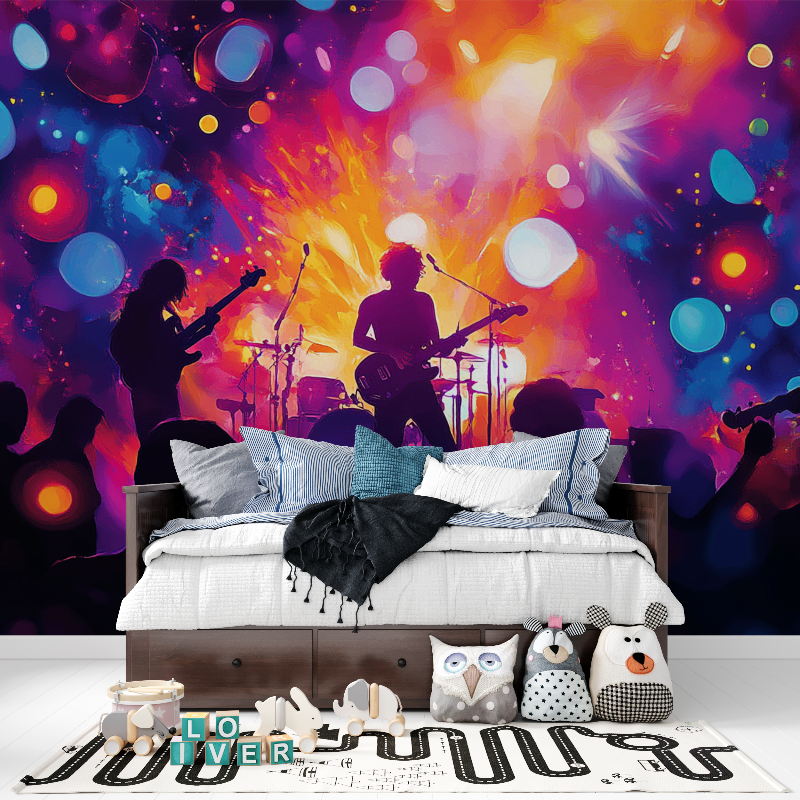 Papier peint concert musique tapisserie pour ado