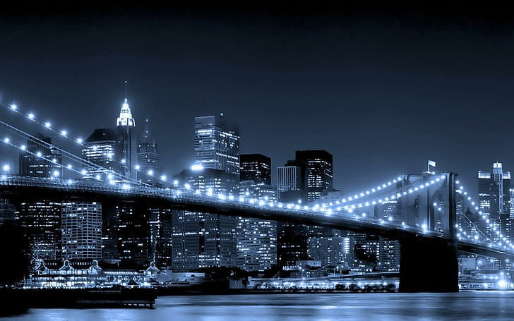 Sfondo del ponte di Brooklyn in bianco e nero