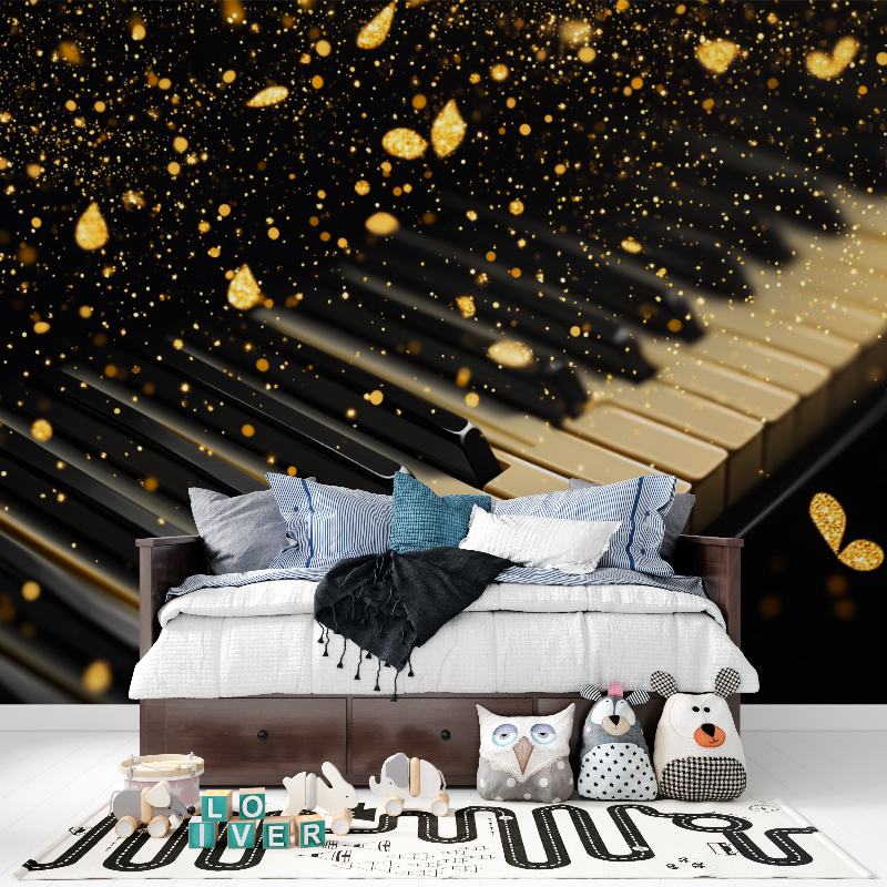 Papier peint musique piano tapisserie pour ado