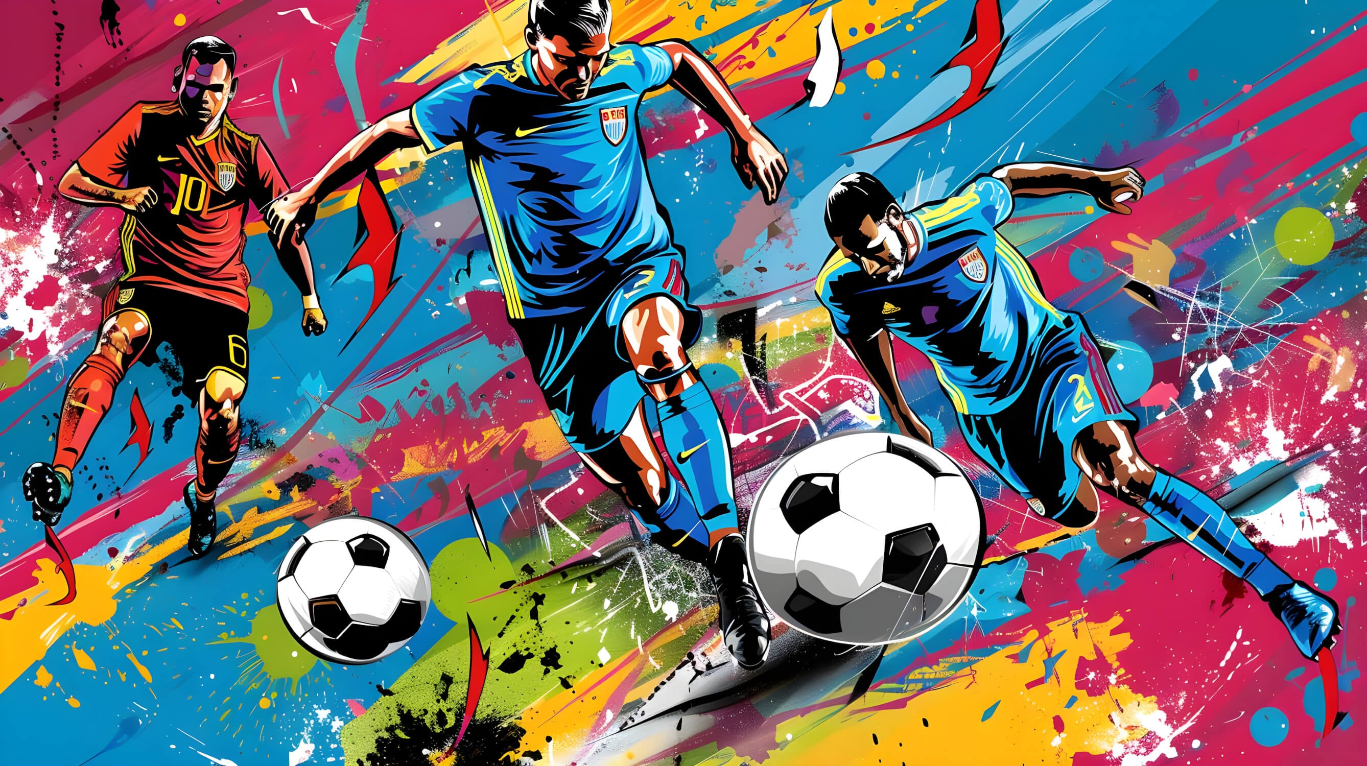 Papiers Peint Grafitti Joueurs De Foot