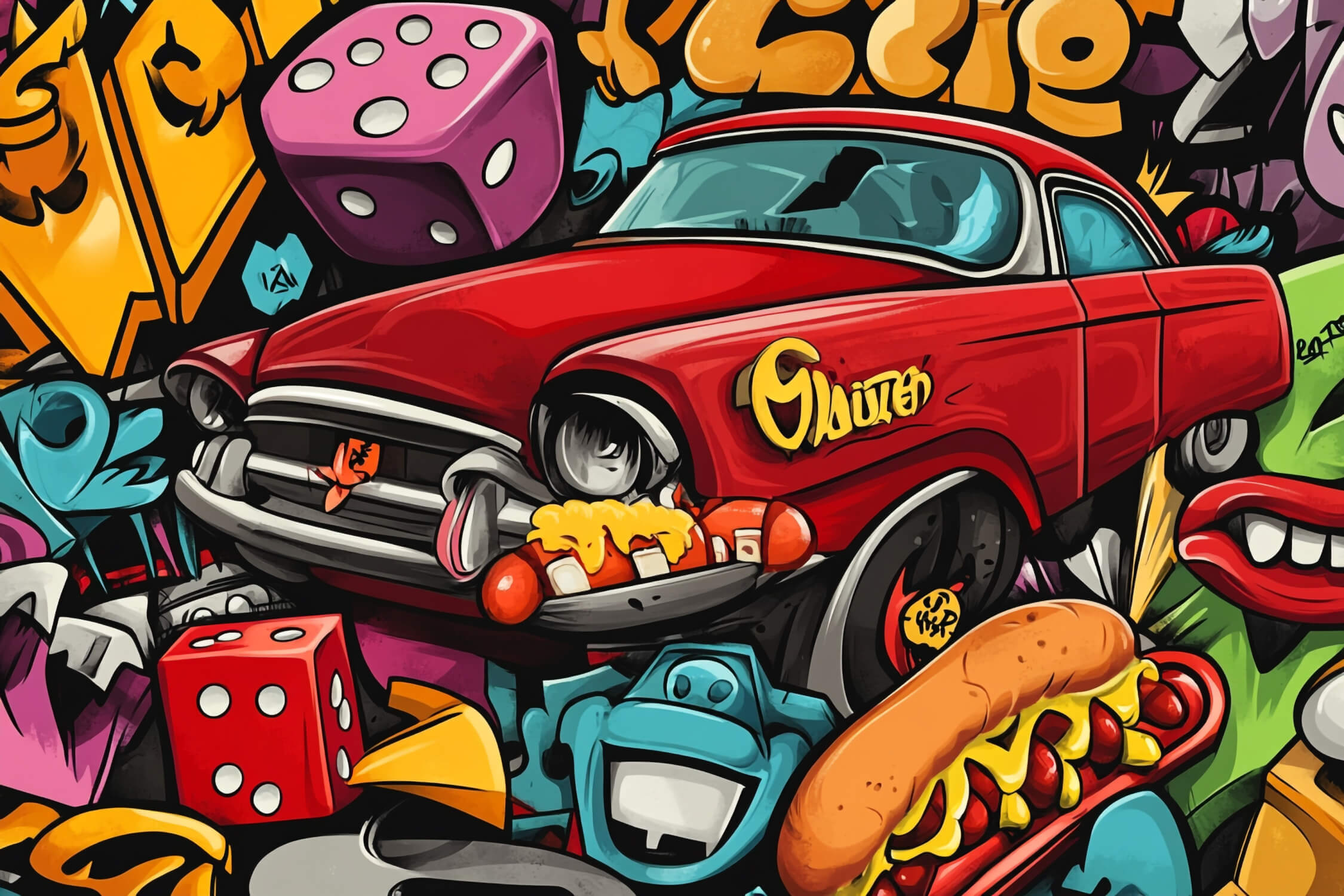 Papier Peint Graffiti Tapisserie