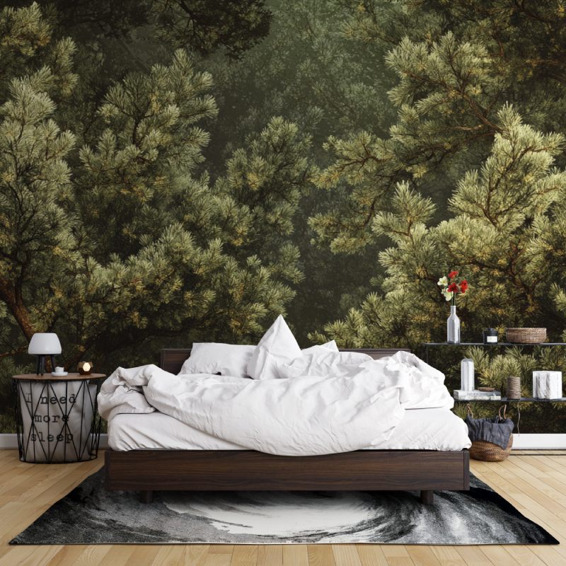 Papier peint trompe loeil arbre leroy merlin mur