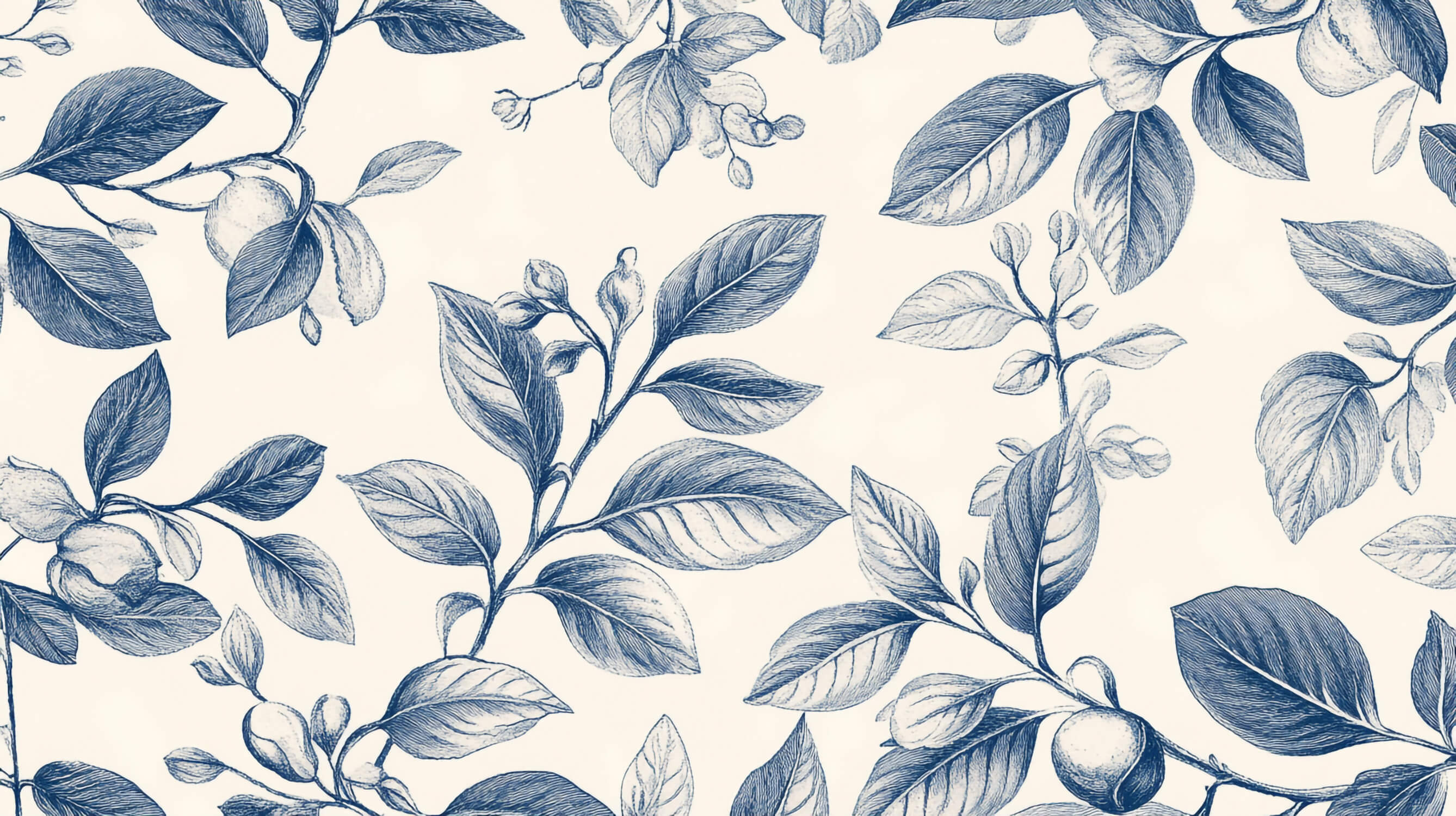 Papier Peint Toile De Jouy Motif Fleurs
