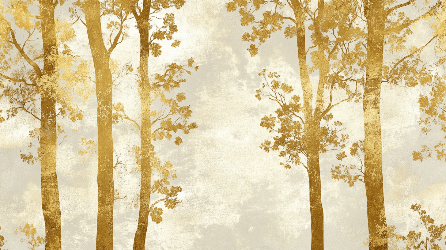 Papier Peint Arbre Doré