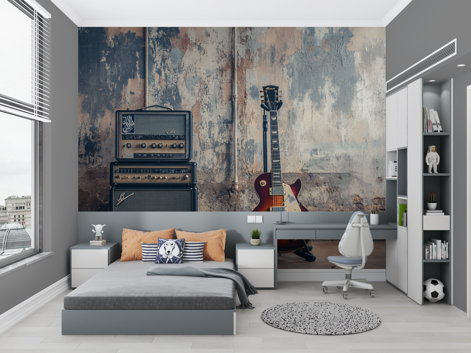 Papier peint studio rock star chambre petit