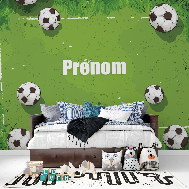 Papier peint personnalise au prenom panoramique garcon