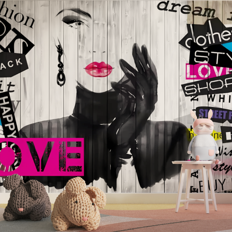 Arredamento della camera da letto di ragazza alla moda