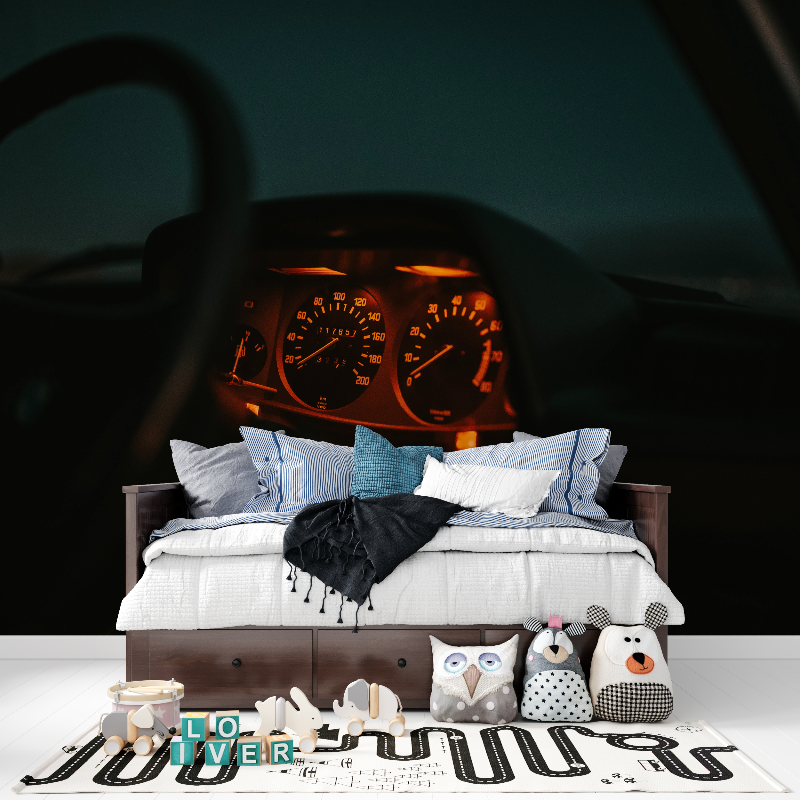 Papier peint 3d tableau de bord voiture tapisserie pour ado