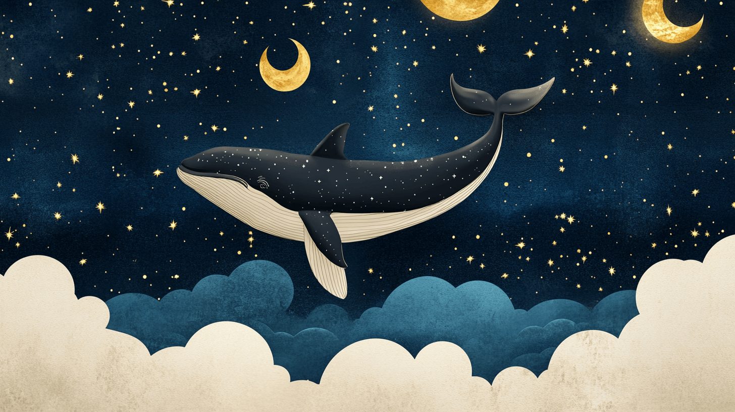 Papier Peint Baleine Nocturne