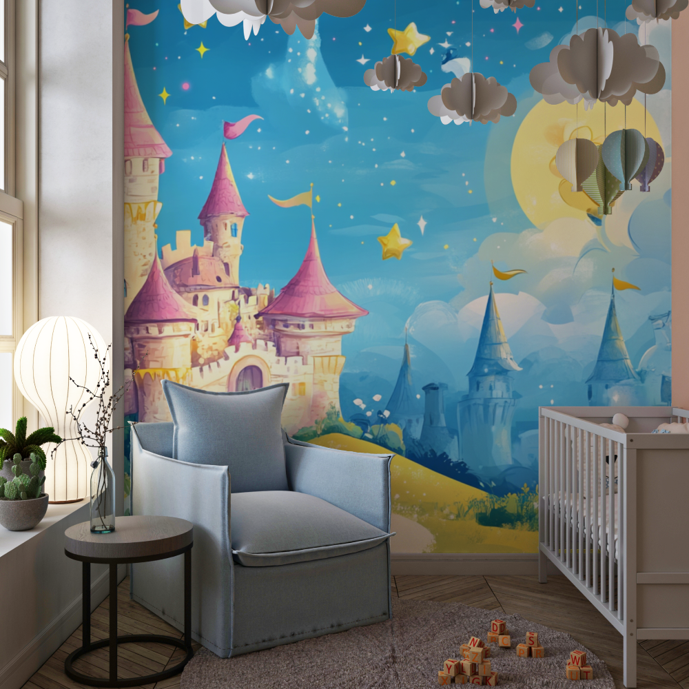 Papier peint princesse univers magique chambre de fille