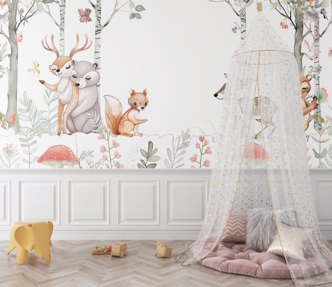 Papier peint foret enchante bebe bebe