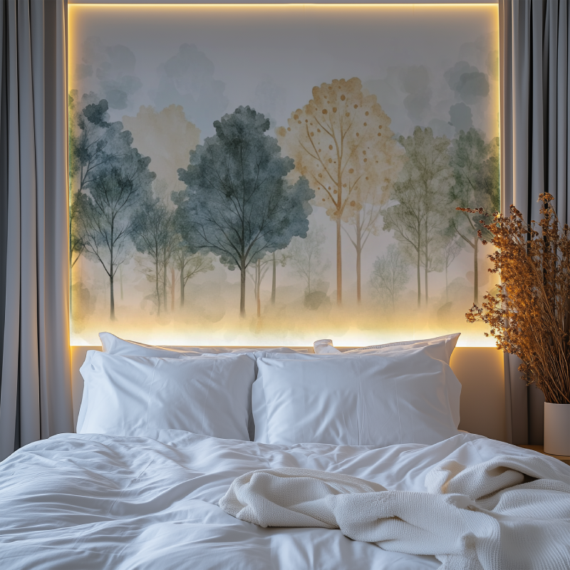 Papier peint arbre chambre cosy chambre premium