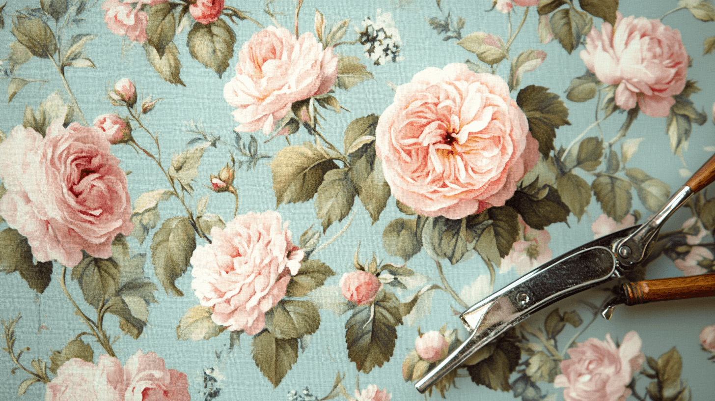 Papier Peint Vintage Fleuries