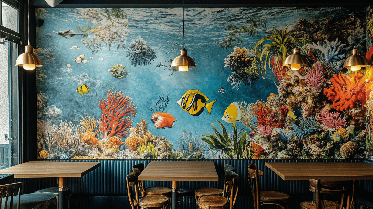 Papier Peint Trompe L'oeil Aquarium