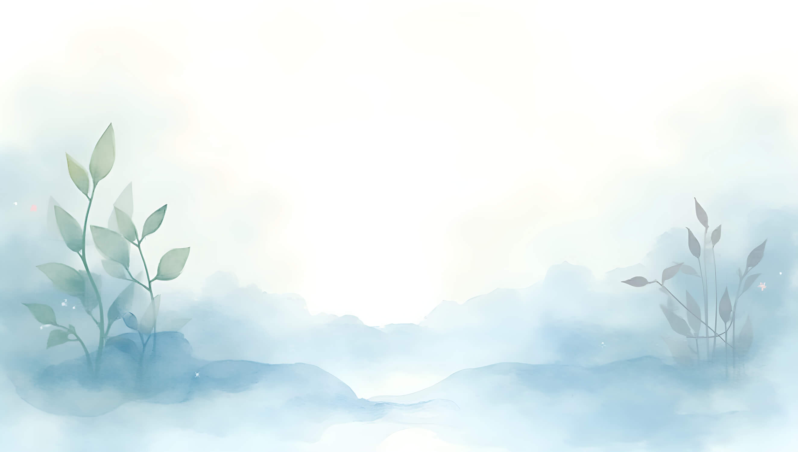 Papier Peint Aquarelle Botanique Bleu