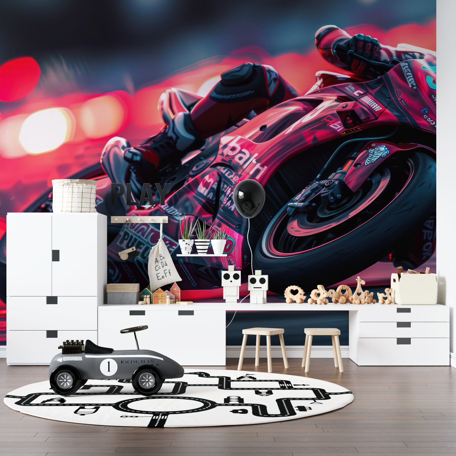 Papier peint moto gp nocturne pano anime