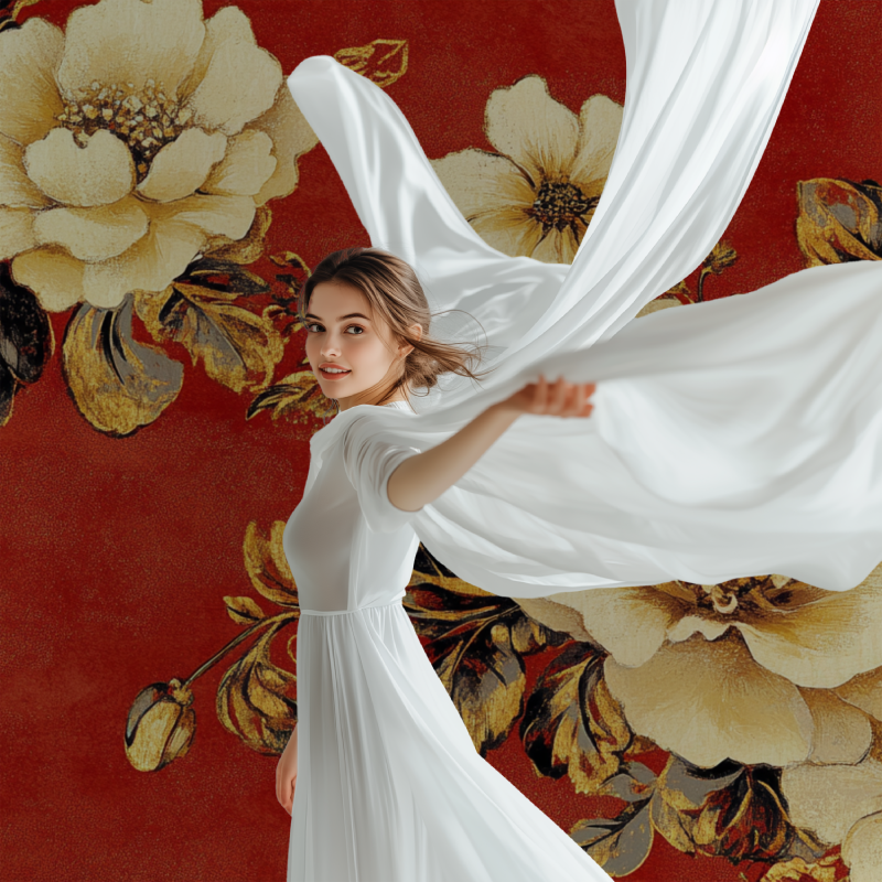 Papier peint vintage rouge modele