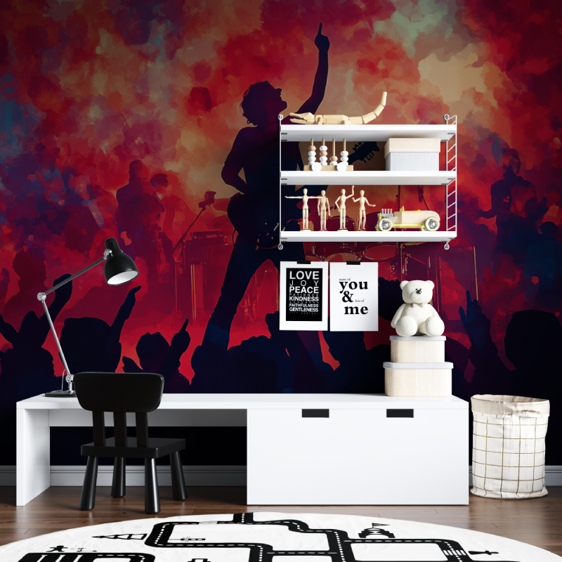 Papier peint festival rock tapisserie chambre ados