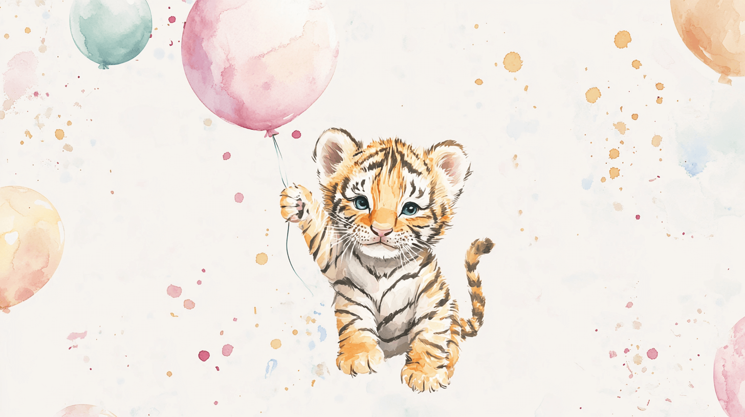 Papier Peint Tigre Ballon