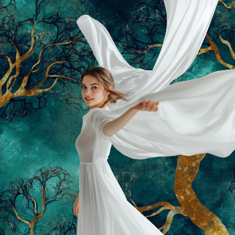 Papier peint arbre magique modele