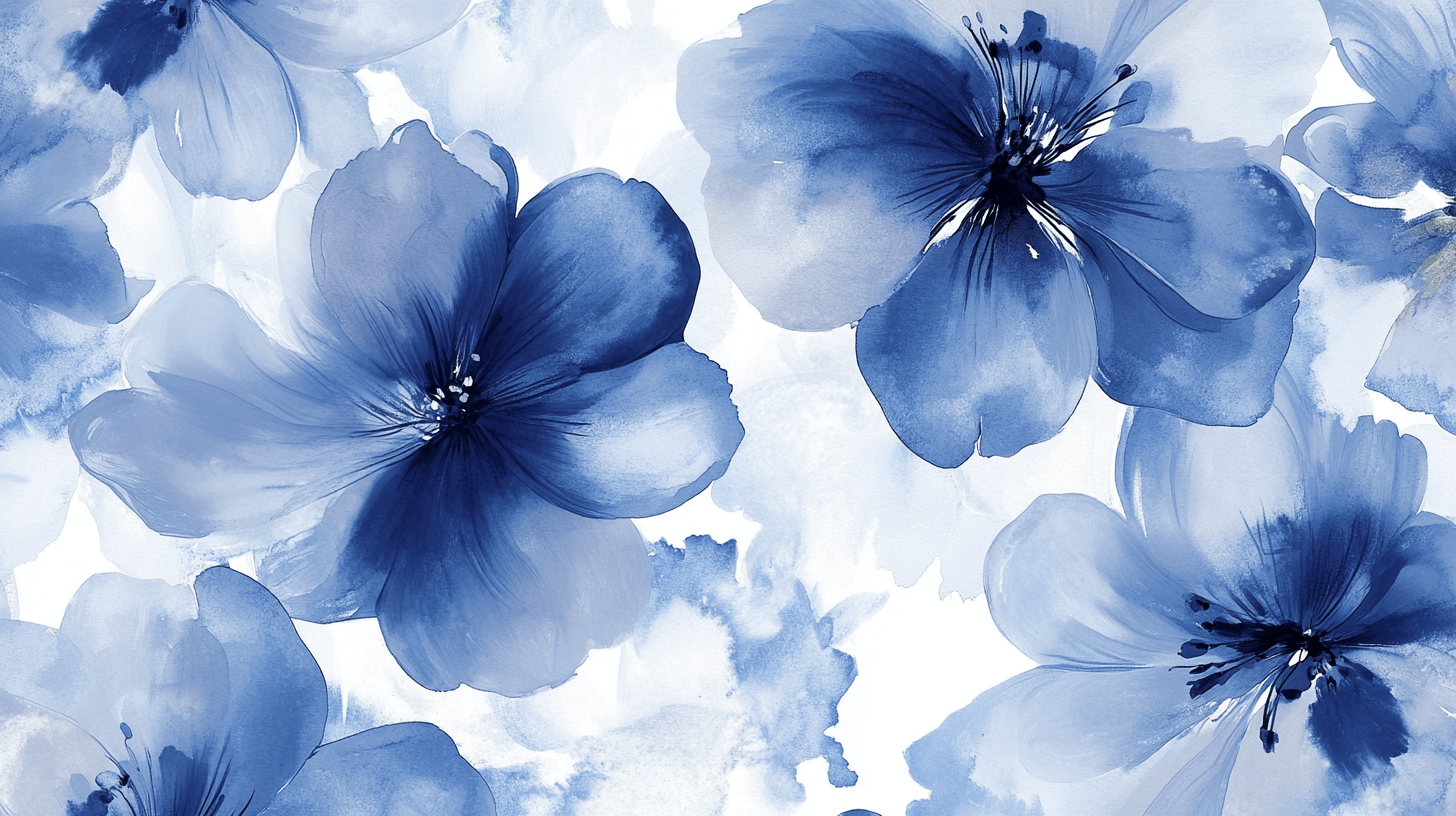 Papier Peint Aquarelle Fleur Élégante