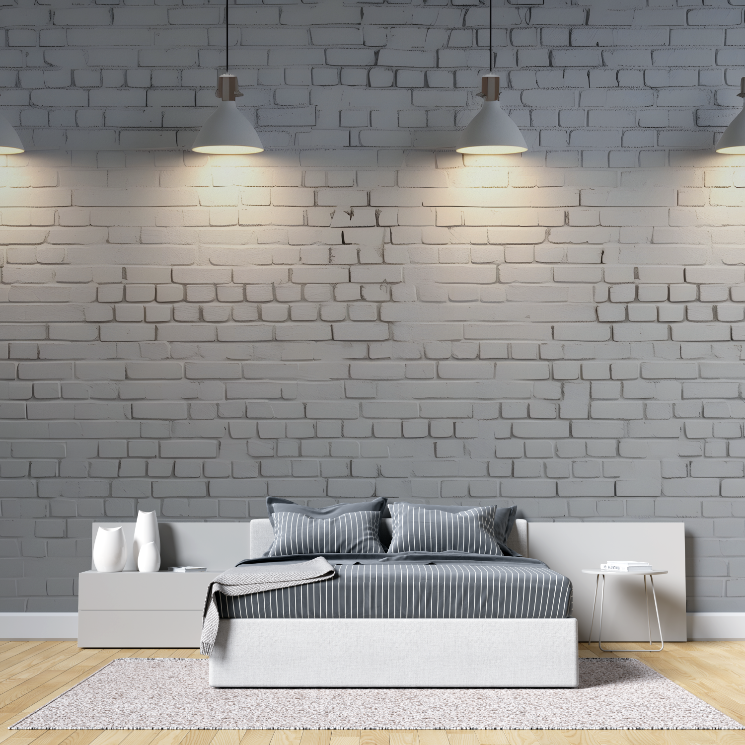 Papier Peint Brique 3D Trompe L'Oeil - panoramique mural