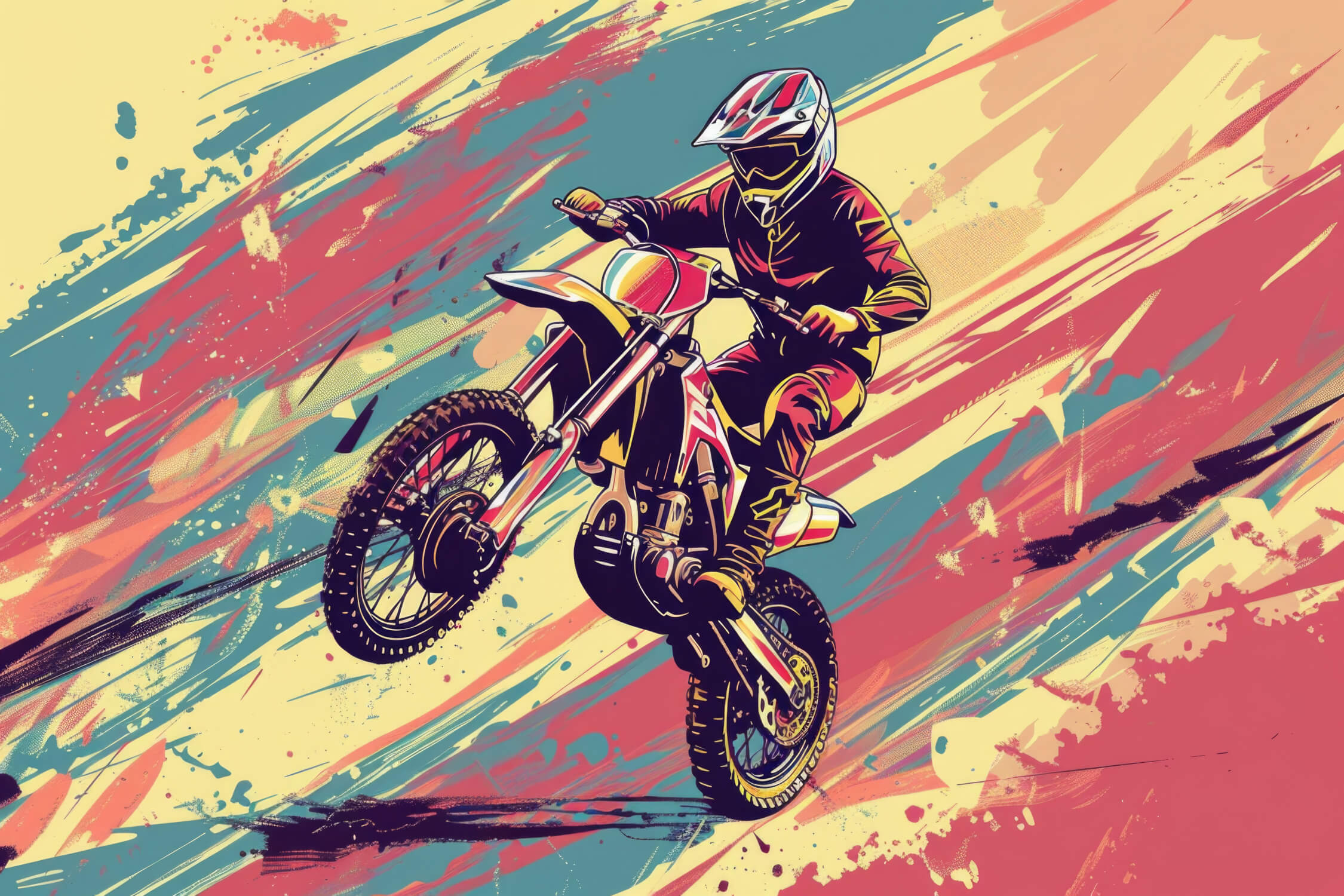 Papier Peint Graffiti Moto Cross