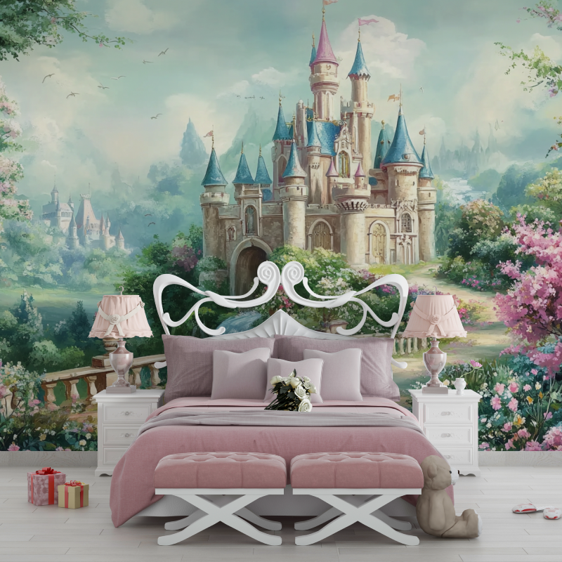 Papier peint princesse disney magique chambre filles