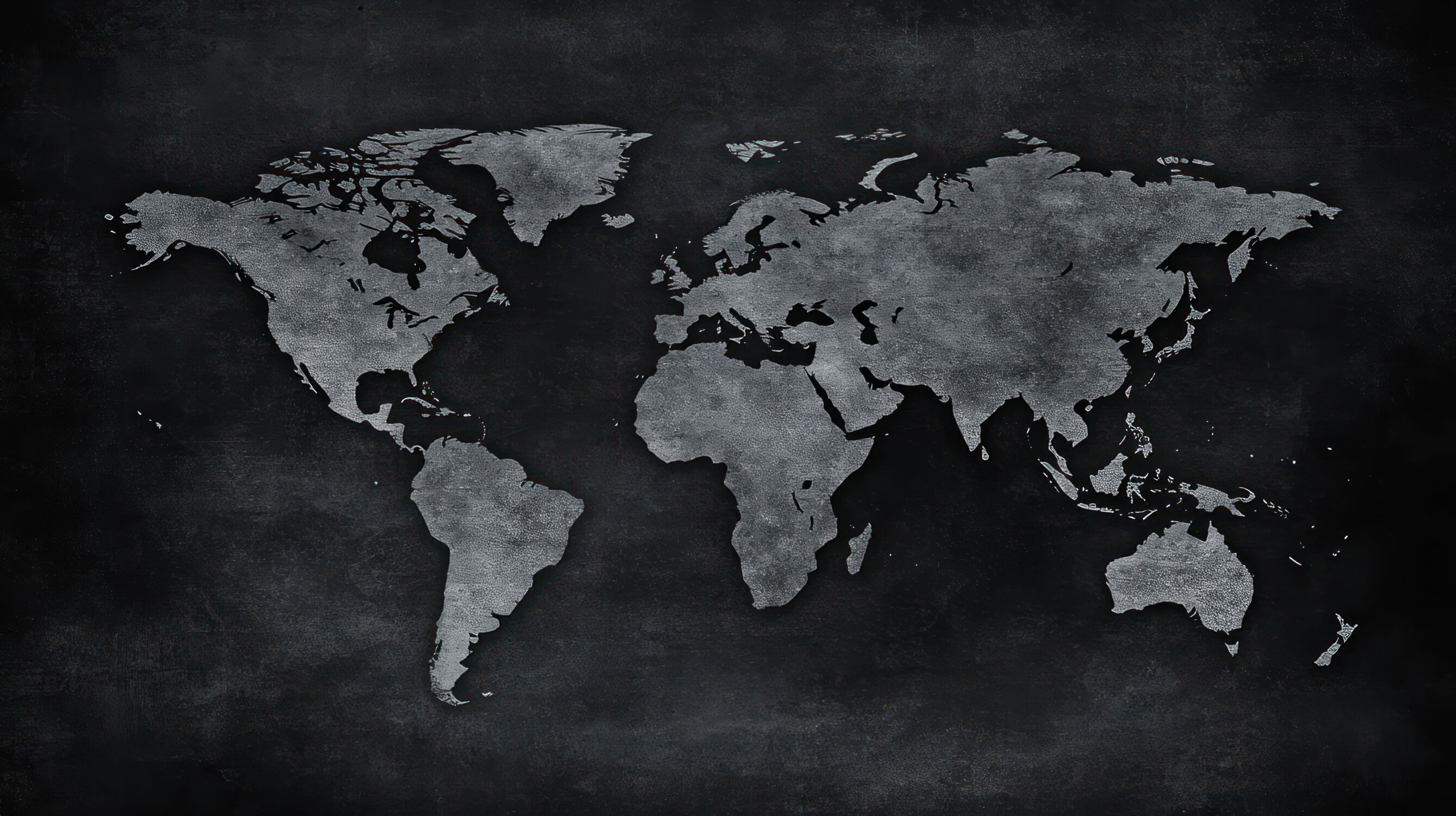 Papier Peint Carte Du Monde Gris Anthracite