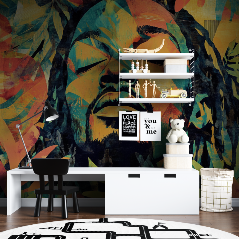 Papier peint afro salon tapisserie chambre ados