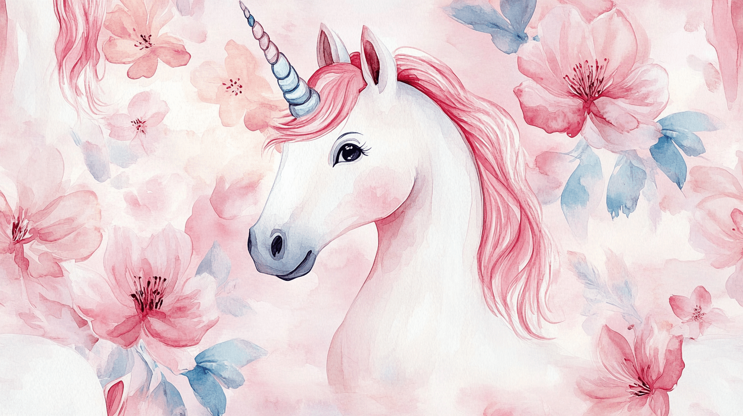 Papier Peint Intissé Licorne Gentleman