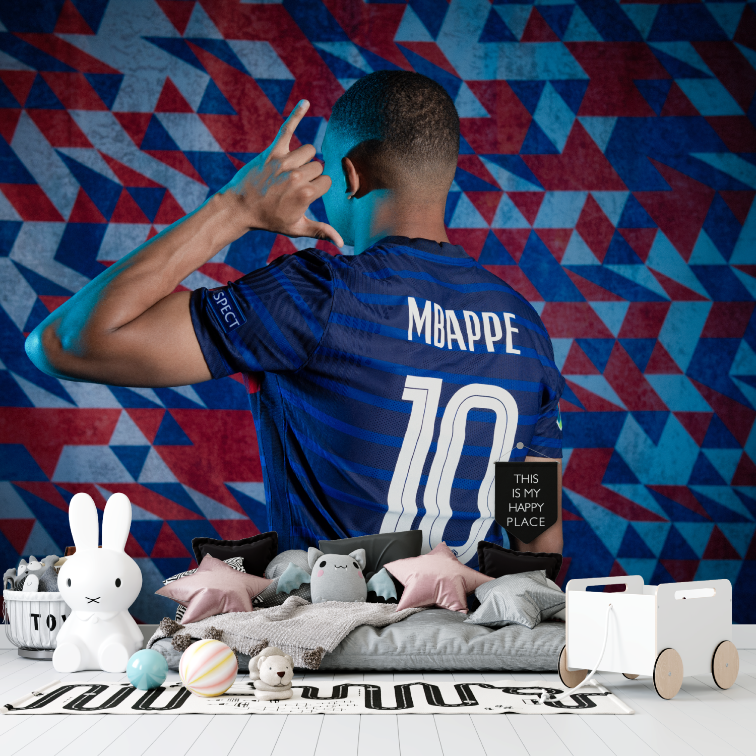 Papier peint mbappe football tapisserie garcon