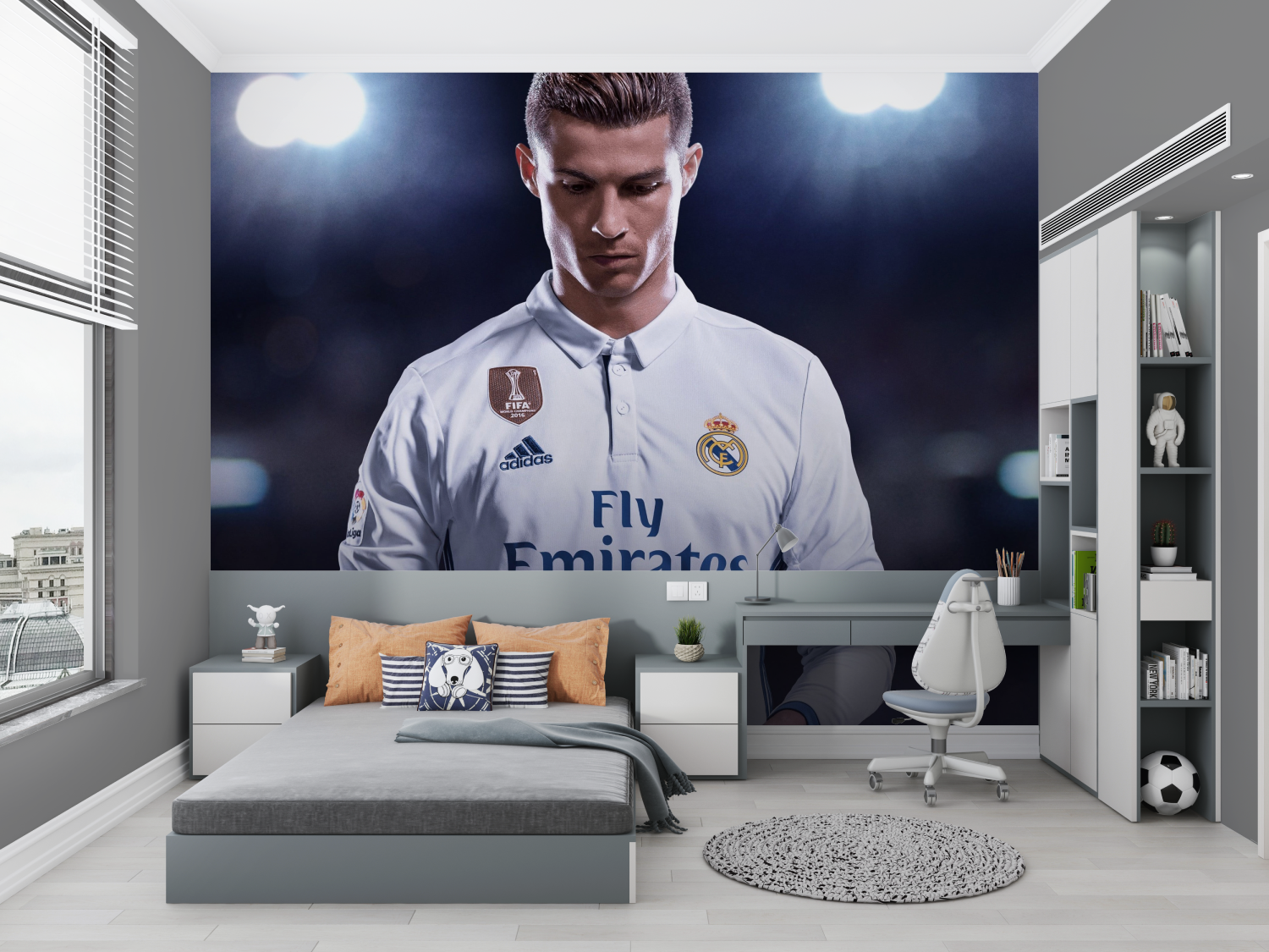 Papier peint foot ronaldo chambre petit