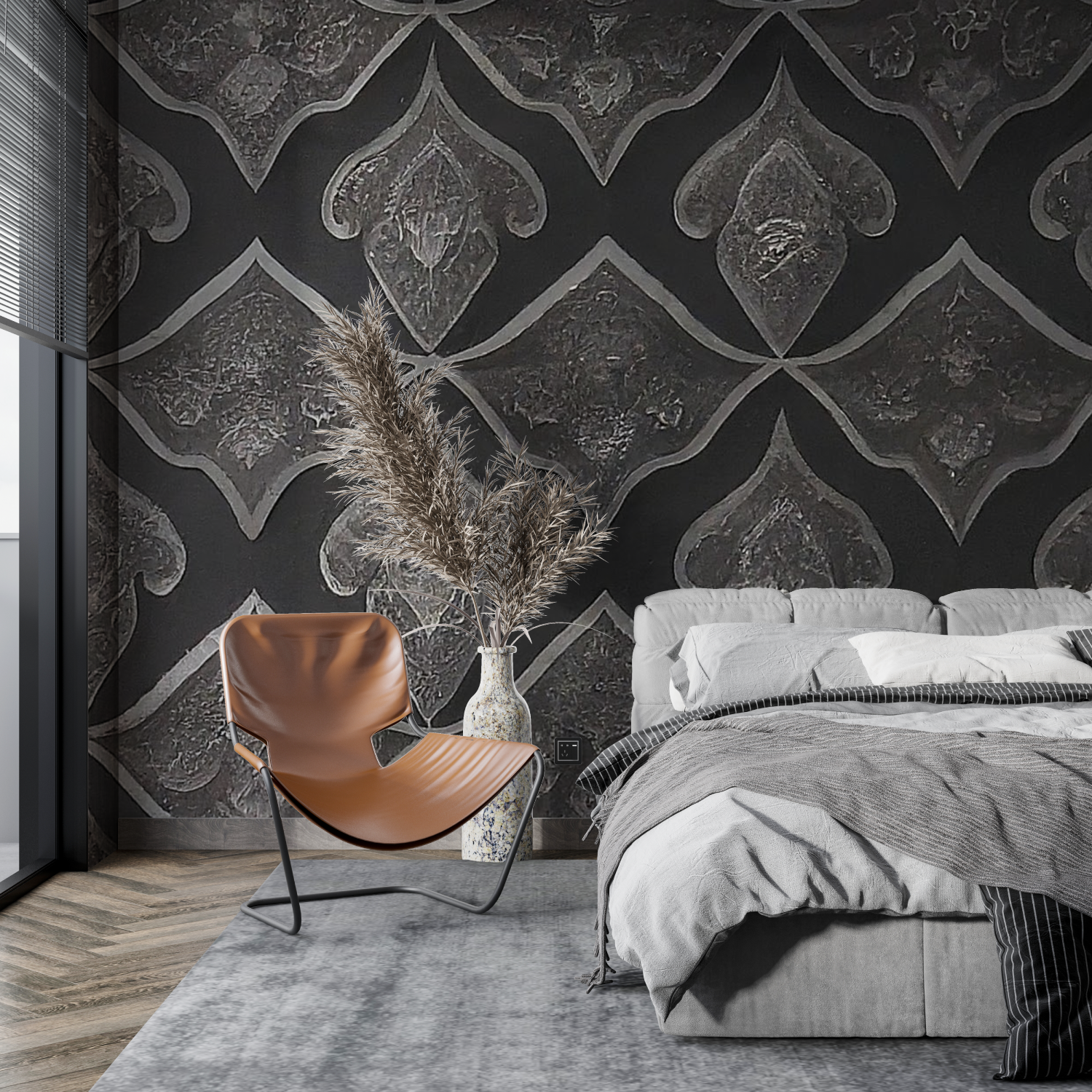 Papier Peint Gris Noir - 4murs