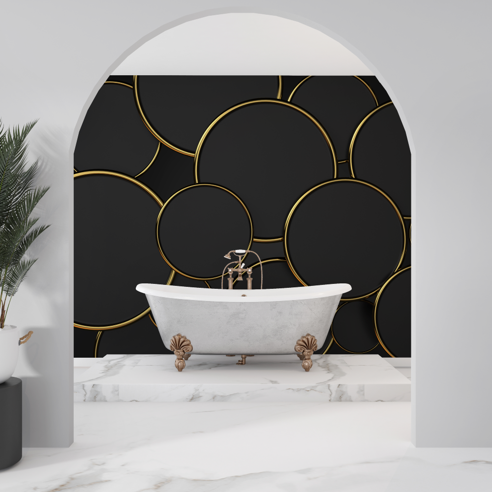 Papier peint pour douche sdb