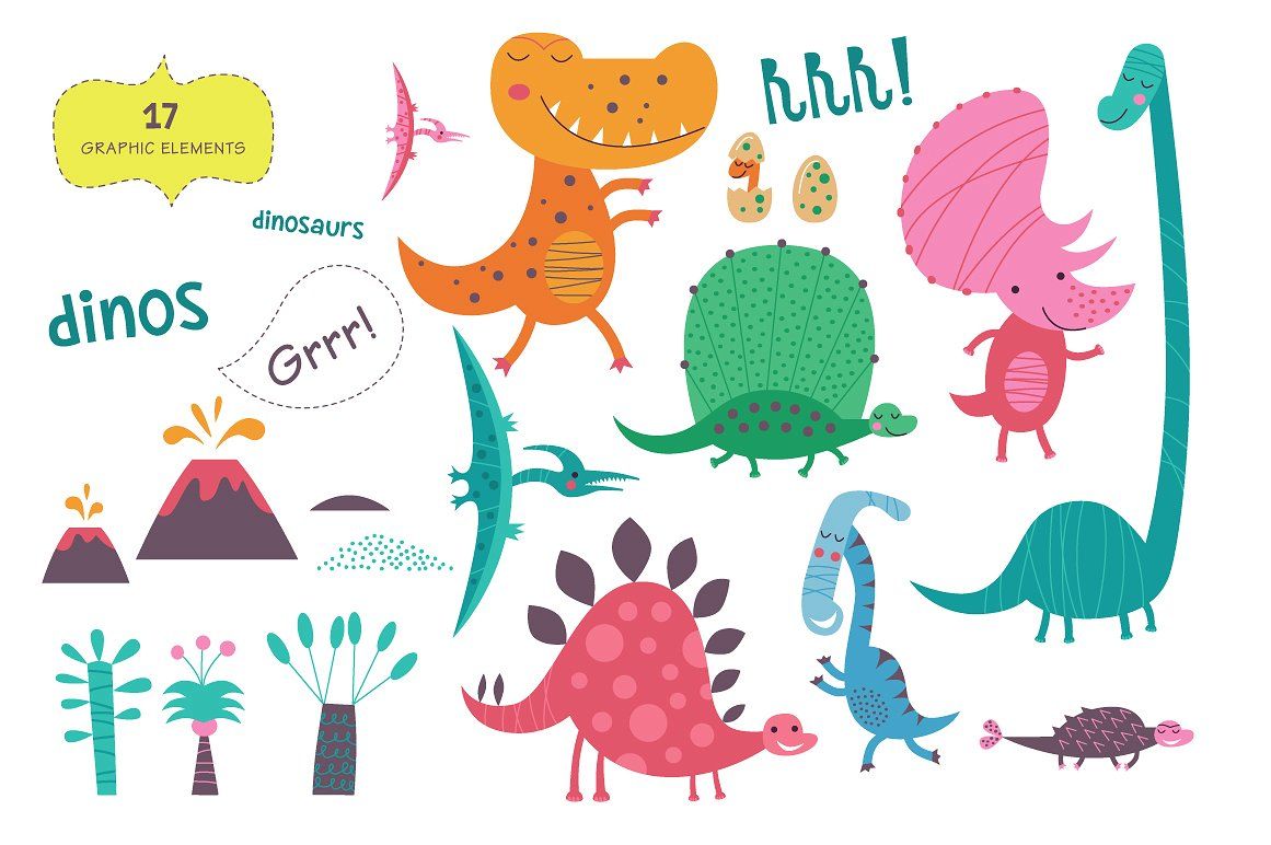 Arredamento per ragazzi di dinosauro