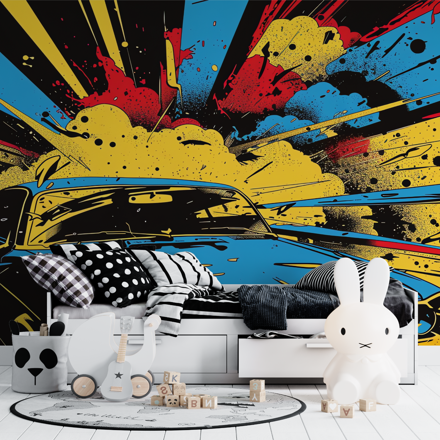 Papier peint hd voiture graffiti tapisserie ado