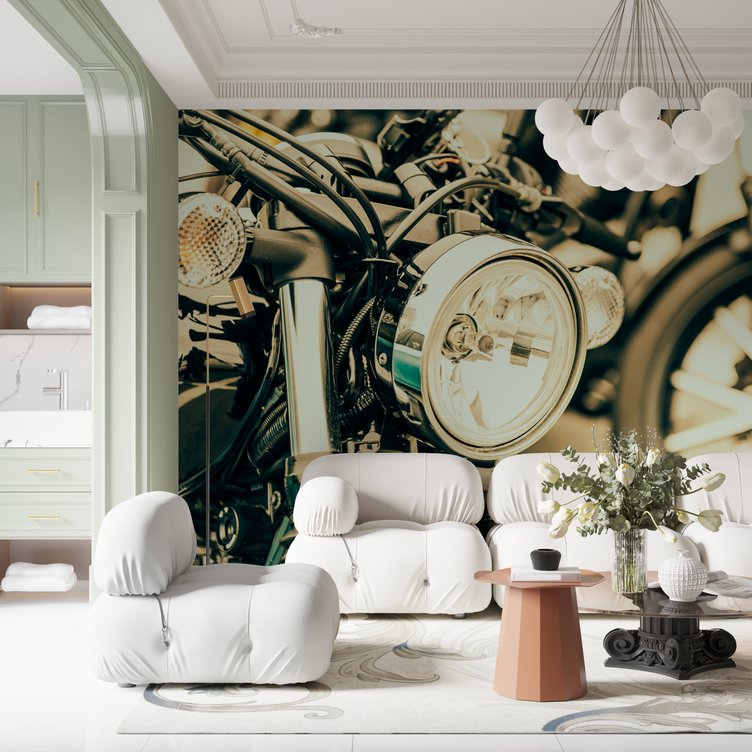 Papier peint moto harley davidson contemporain