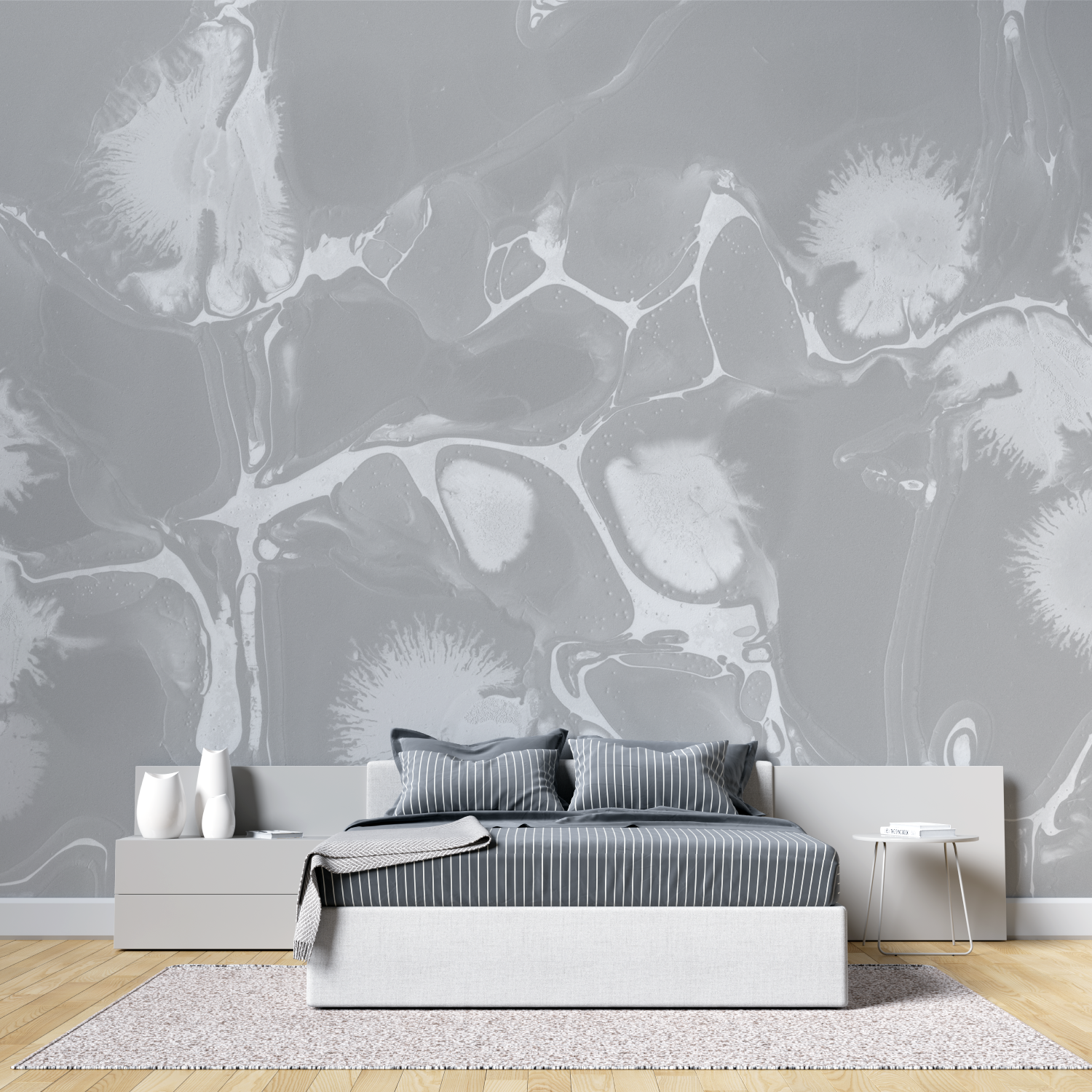 Papier Peint Gris Et Blanc - panoramique mural